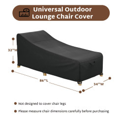 iBirdie Outdoor Lounge Chaise Chair Cover Waterproof Patio Furniture Covers Lawn Pool Chair Cover 1 Pack