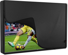 iBirdie Outdoor TV Cover,600D Heavy-Duty Waterproof with PVC Liner, Windproof Snug Fit, UV/Dust/Rain Protection, Quick-View Zipper,Wall/Ceiling/Stand Mounts