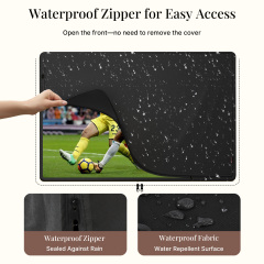 iBirdie Outdoor TV Cover,600D Heavy-Duty Waterproof with PVC Liner, Windproof Snug Fit, UV/Dust/Rain Protection, Quick-View Zipper,Wall/Ceiling/Stand Mounts