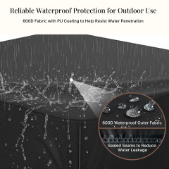 iBirdie Outdoor Waterproof and Weatherproof Hot Tub Cover 80 x 80 inch 600D Heavy Duty Jacuzzi Square Cover Protector SPA Protective Cover Cap