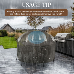 iBirdie Round Patio Furniture Cover, Outdoor Waterproof and Weatherproof for Garden Table and Chairs, Heavy Duty 600D