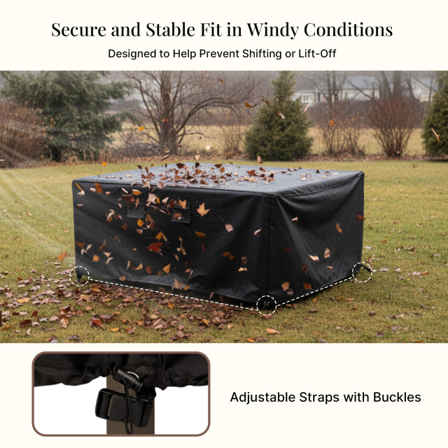 iBirdie Outdoor Patio Furniture Covers Waterproof Weatherproof Square Table Cover 96 x 96 inch - Heavy Duty 600D for Outside Dining Table and Chairs