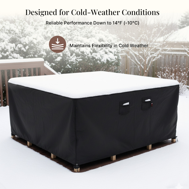 iBirdie Outdoor Patio Furniture Covers Waterproof Weatherproof Square Table Cover 96 x 96 inch - Heavy Duty 600D for Outside Dining Table and Chairs