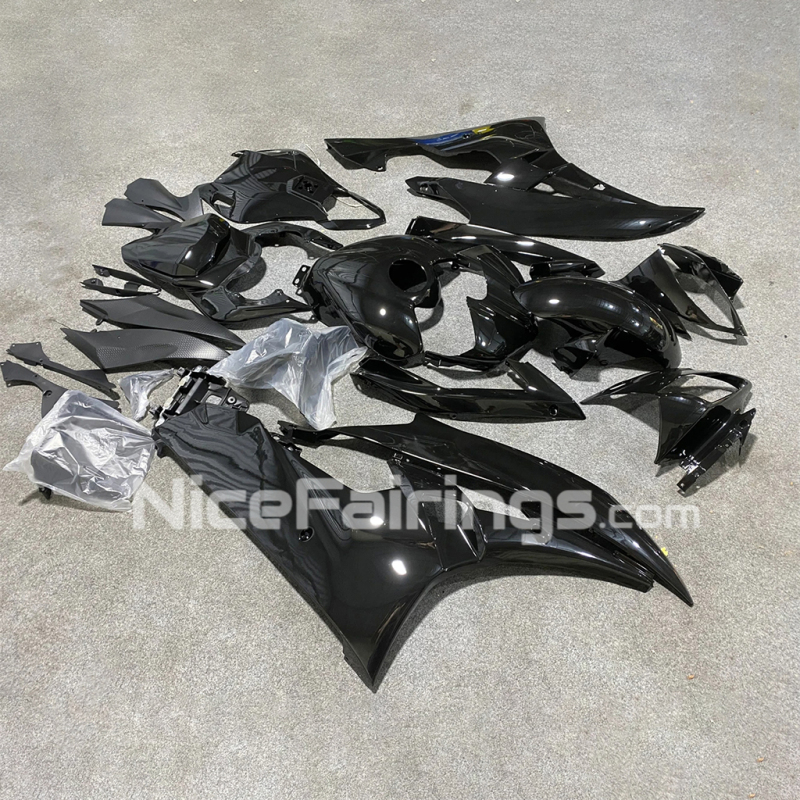 For YAMAHA 2006 2007 YZFR6 Glassy Black Injection Motorcycle Fairings Kit YZF R6