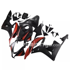 For HONDA 2007-2008 CBR600RR Matte Black Red Fairing set