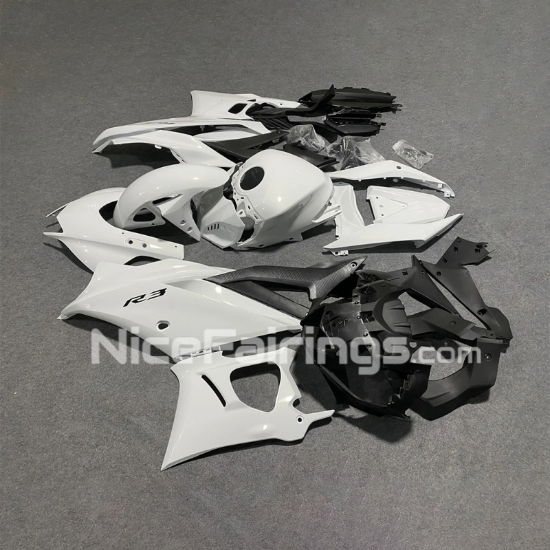 2019 2020 2021 2022 2023 2024 for YAMAHA YZFR3 YZF R25 Full White Motorcycle Parts Fairings Kit