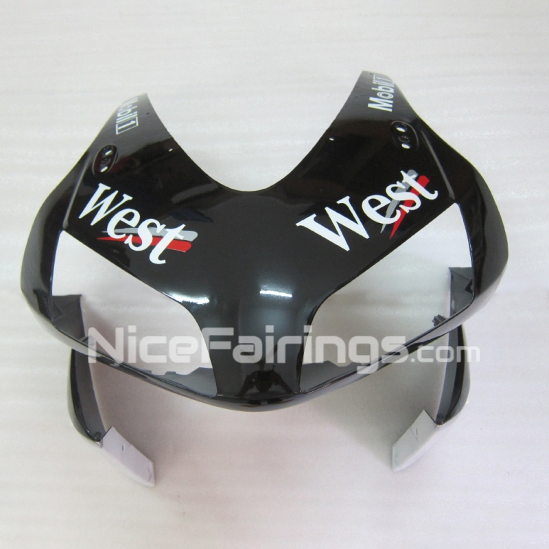 For HONDA 2003 2004 CBR600RR Black White West Fairing set