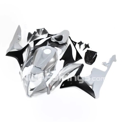 For HONDA 2007-2008 CBR600RR Black/white/silvery Fairing set