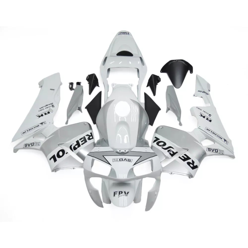 For HONDA 2003 2004 CBR600RR White Silvery Fairing set