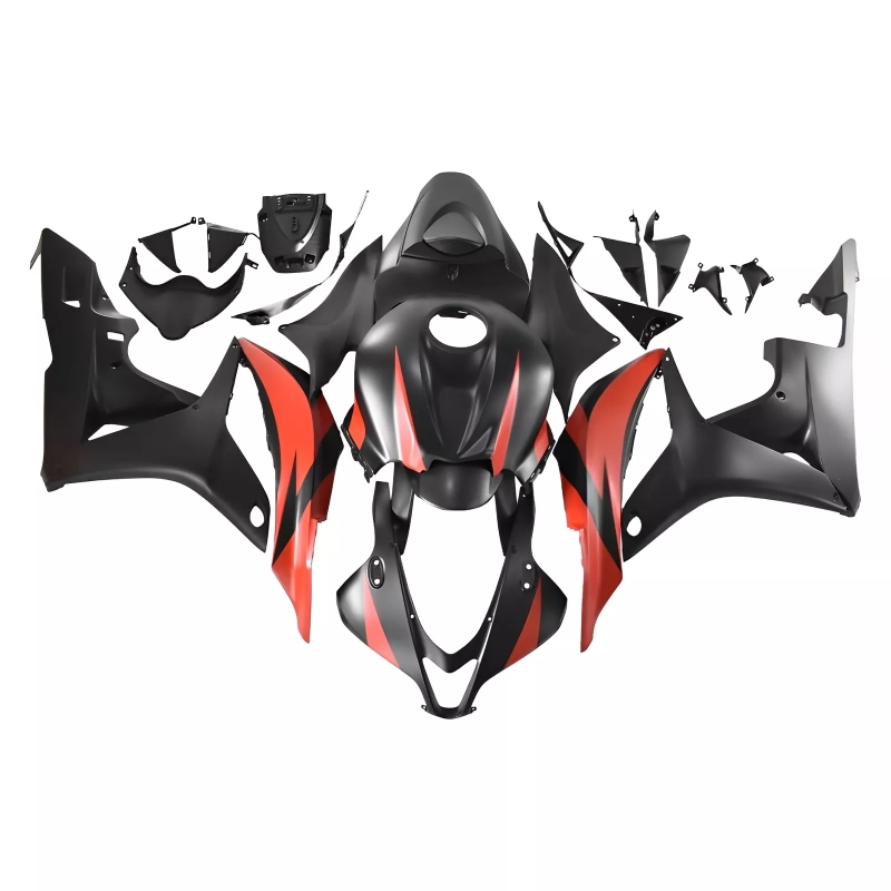 For HONDA 2007-2008 CBR600RR Matte Black Red Fairing set