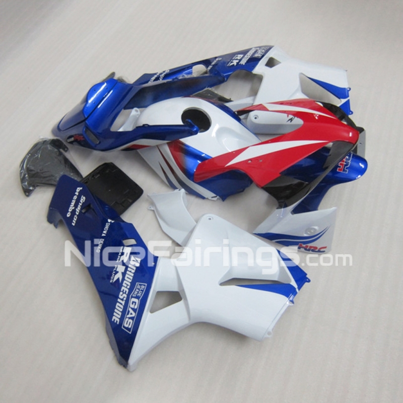 For HONDA 2003 2004 CBR600RR Blue White Race Fairing set
