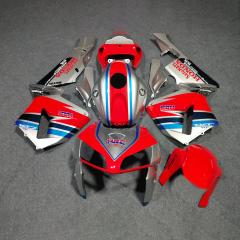 For HONDA 2005 2006 CBR600RR Glossy Red Silvery Injection Fairing set