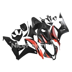 For HONDA 2007-2008 CBR600RR Matte Black Red Fairing set