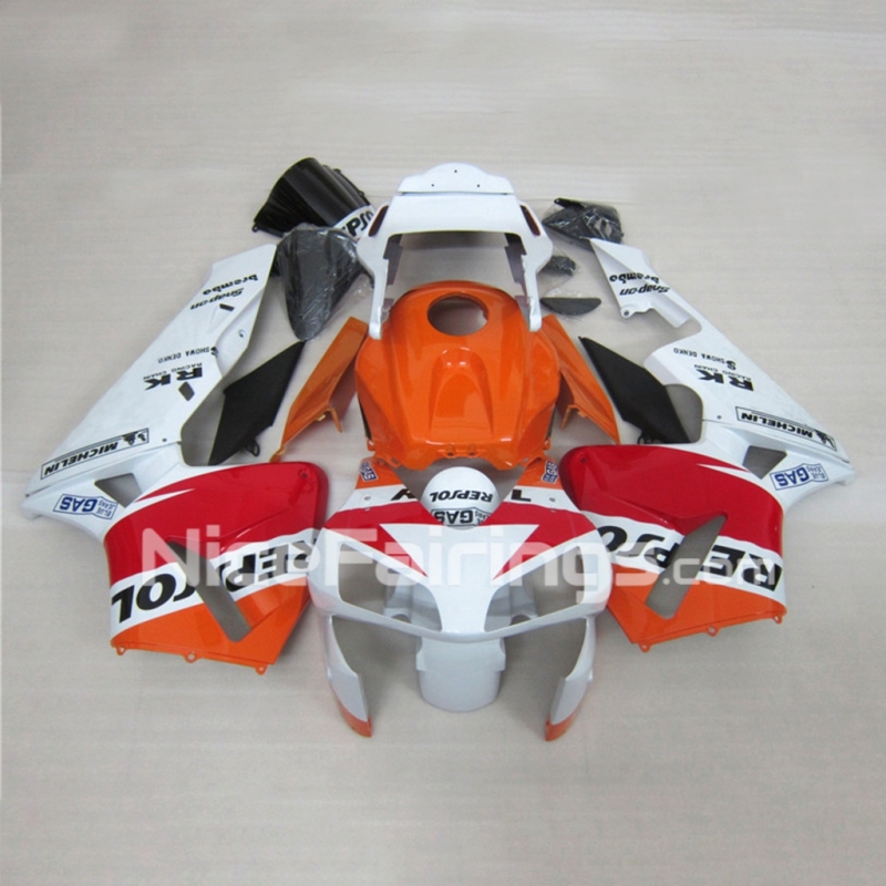For HONDA 2003 2004 CBR600RR White Orange Fairing set