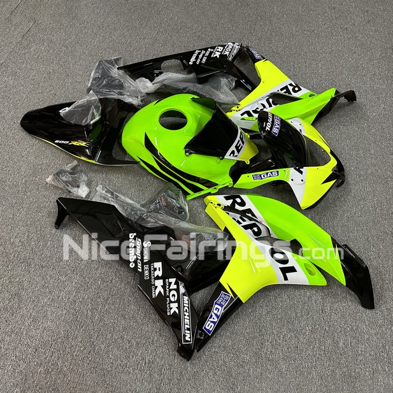 For HONDA 2007-2008 CBR600RR Fluorescent Yellow&Green Fairing set