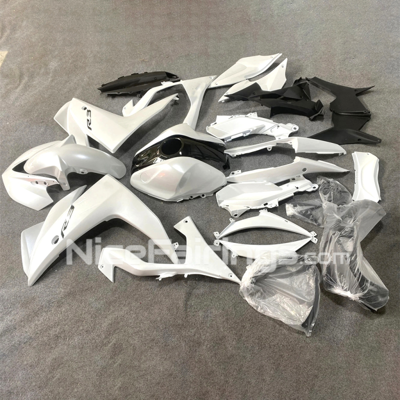 For YAMAHA 2013 2014 2015 2016 2017 2018 YZFR3 YZF R25 White ABS Plastic Monster Fairings Kit