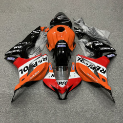 For HONDA 2007-2008 CBR600RR REPSOL Red Black Orange Fairing set