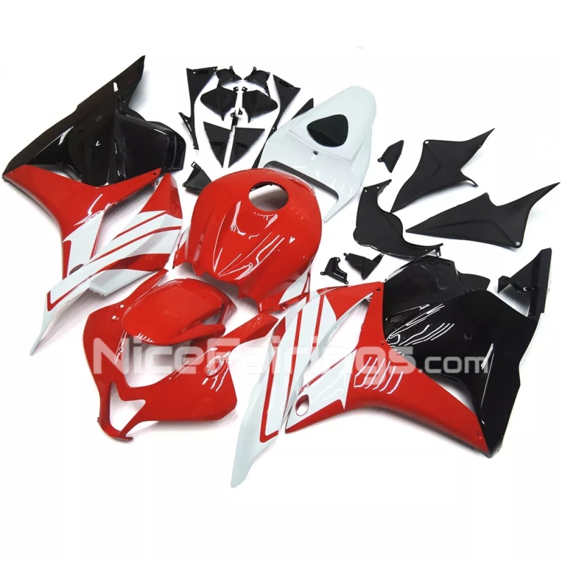 For HONDA 2009-2012 CBR600RR Glossy Red White Black Fairing set