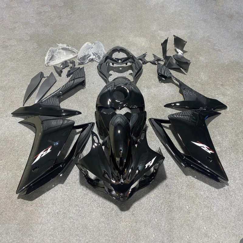 For YAMAHA YZFR1 YZF R1 2007 2008 Glassy Black Fuel Tank Cover Motorcycle Fairings Kit