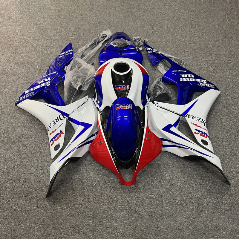 For HONDA 2007-2008 CBR600RR Blue White Fairing set
