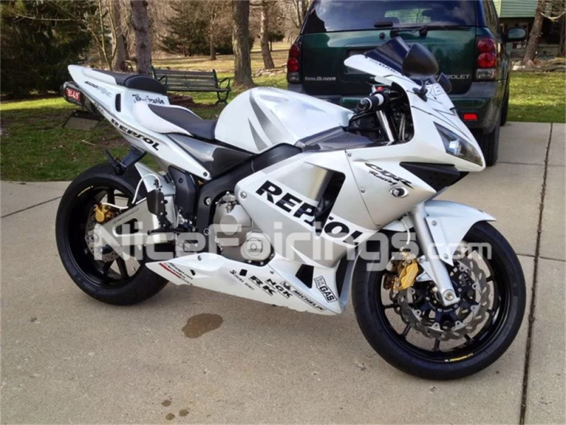 For HONDA 2003 2004 CBR600RR White Silvery Fairing set