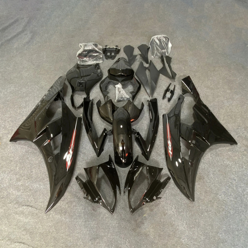 For YAMAHA 2006 2007 YZFR6 Glassy Black Motorcycle Fairings Kit YZF R6