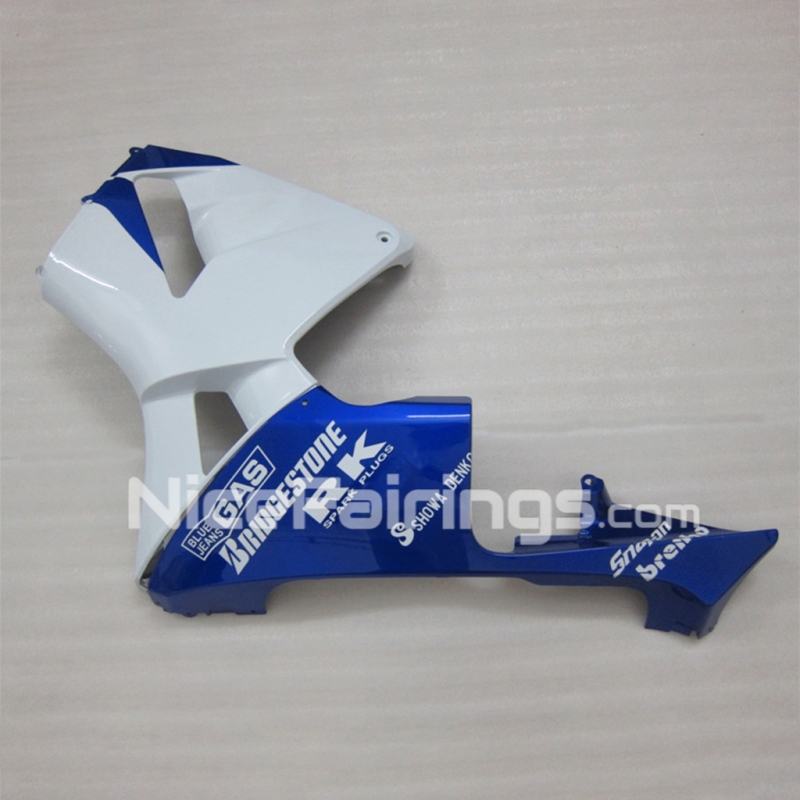 For HONDA 2003 2004 CBR600RR Blue White Race Fairing set