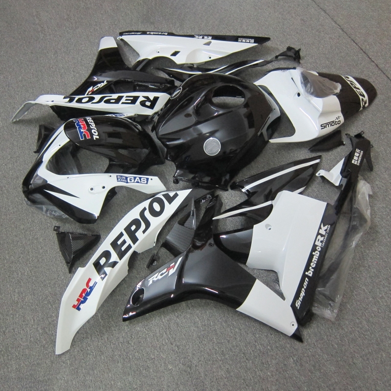 For HONDA 2007-2008 CBR600RR Repsol Black White Fairing set