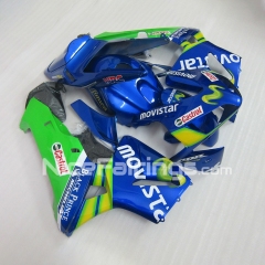 For HONDA 2003 2004 CBR600RR Movistar Blue Green Fairing set