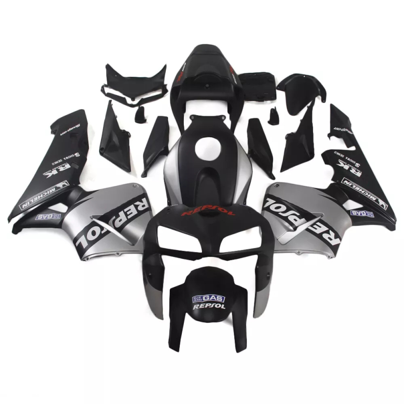 For HONDA 2005 2006 CBR600RR Matte Black Silvery Fairing set