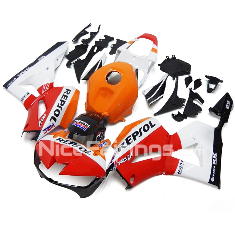 For Honda 2013-2023 CBR600RR Orange white Fairing set