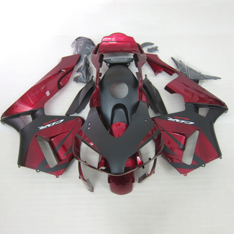 For HONDA 2003 2004 CBR600RR Matte Black Wine Red Fairing set