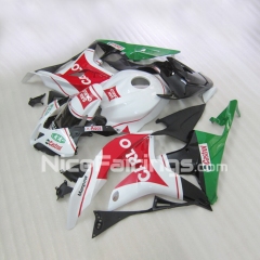 For HONDA 2007-2008 CBR600RR White Green Red Fairing set