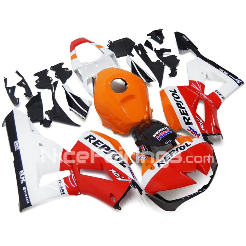 For Honda 2013-2023 CBR600RR Orange white Fairing set