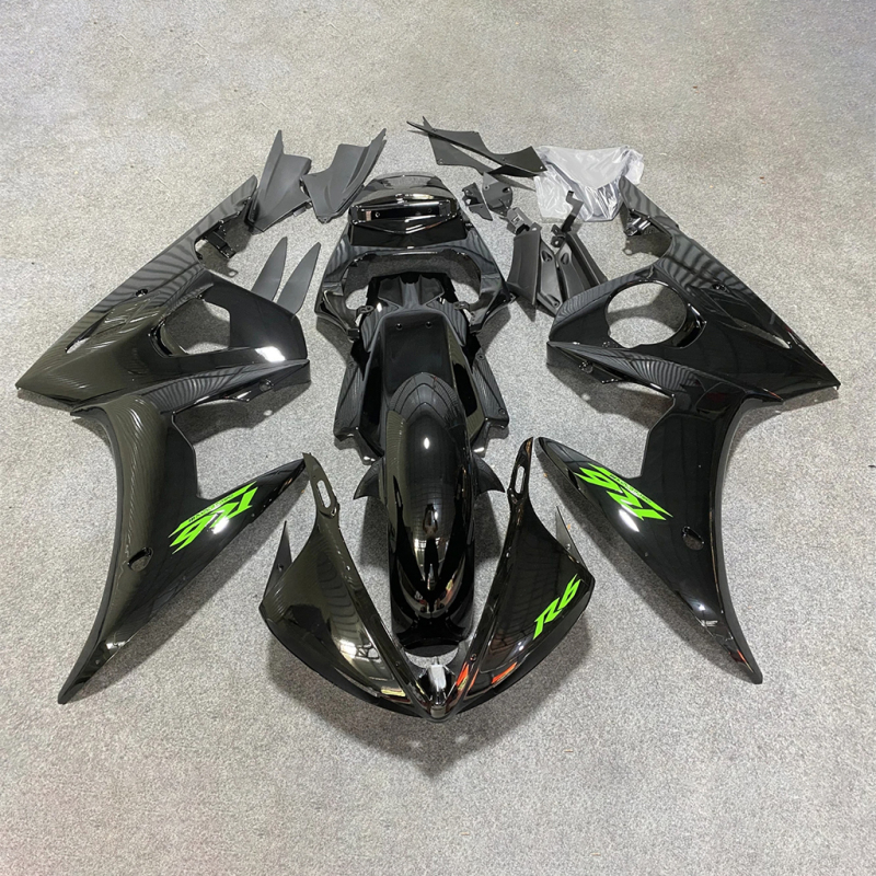 2003 2004 2005 for YAMAHA YZFR6 Glassy Black Motorcycle Fairings Kit YZF R6