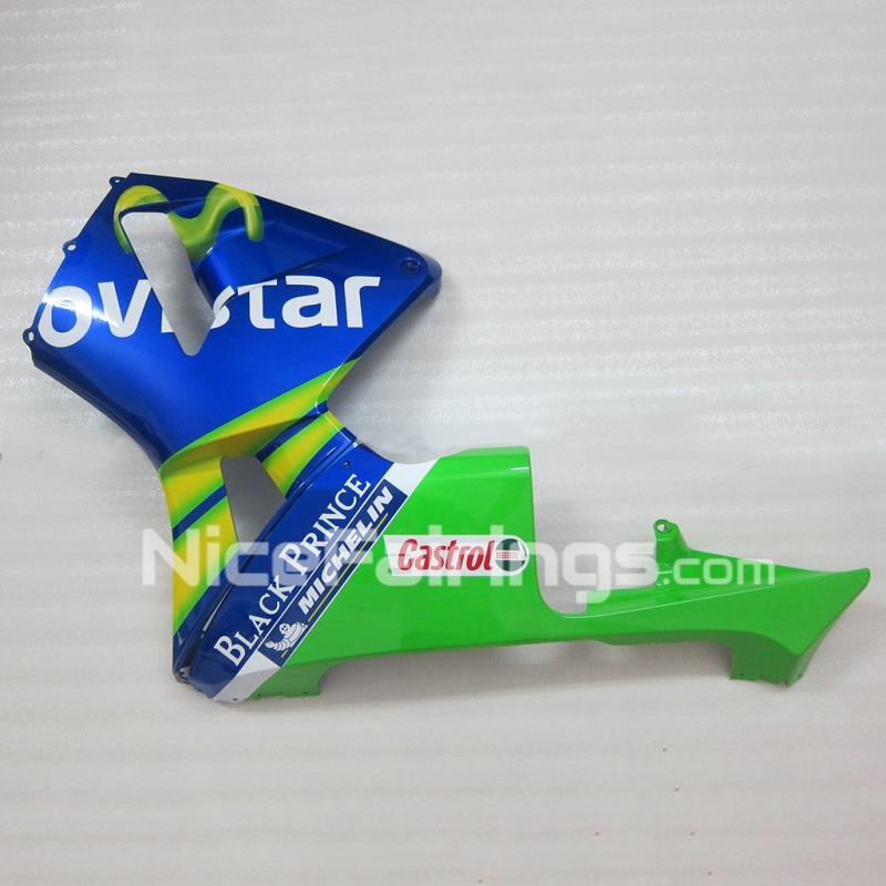 For HONDA 2003 2004 CBR600RR Movistar Blue Green Fairing set