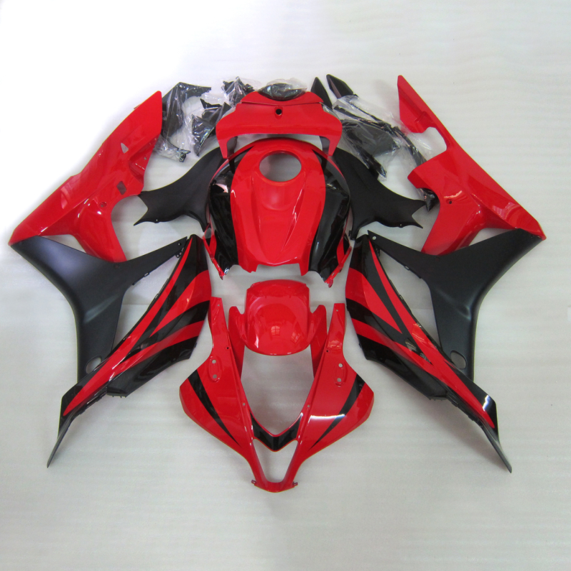 For HONDA 2007-2008 CBR600RR Red Black Fairing set