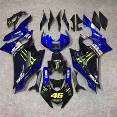For YZFR6 2017 2018 2019 2020 2021 2022 2023 Yamaha ABS Plastic Fairings, Injection Molding, Minimalist Design, Enhance Bike Appearance
