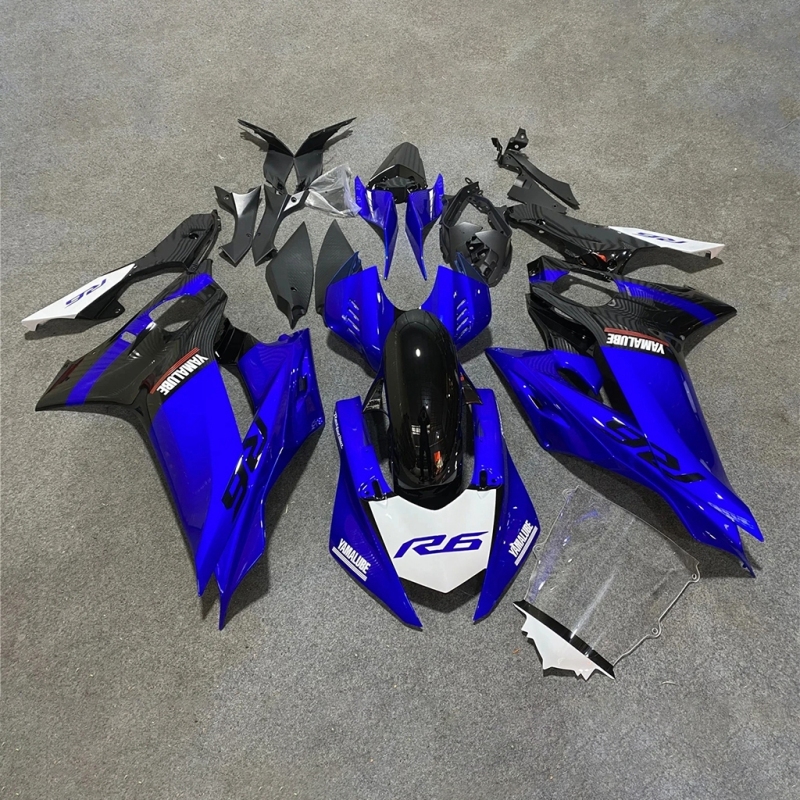For Yamaha YZF-R6 2017 2018 2019-2022 2023 ABS Plastic Fairings, Injection Molding, Scratch-Resistant & Enhanced Durability