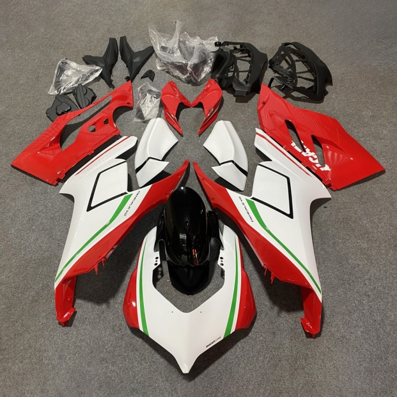 For Ducati Panigale V2 2020 2021 2022 High-Performance 100% Fit Injection Motorcycle Fairings Repair Aftermarket Parts Red White