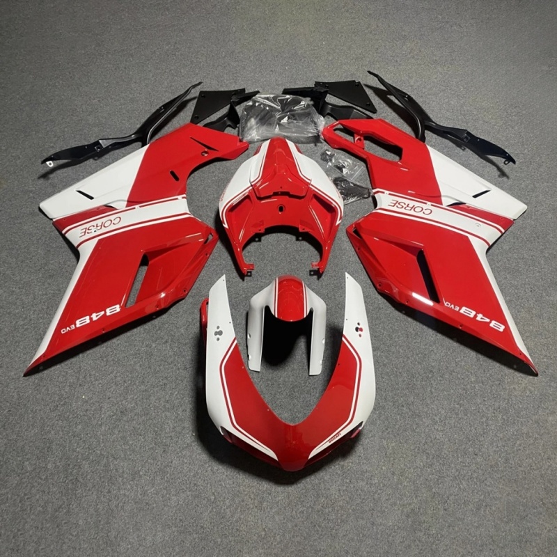 For Ducati 848 1098 1098S 1198 2007 2008 2009 2010 2011 2012 Carbon Fiber Style Fairing Kit Lightweight & Durable
