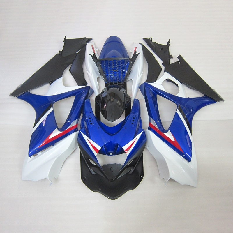 For Suzuki GSXR1000 K7 2007-2008 Fairing Bodywork Kit – High-Quality ABS, Injection Molded, Red Flames, Durable and Customizable