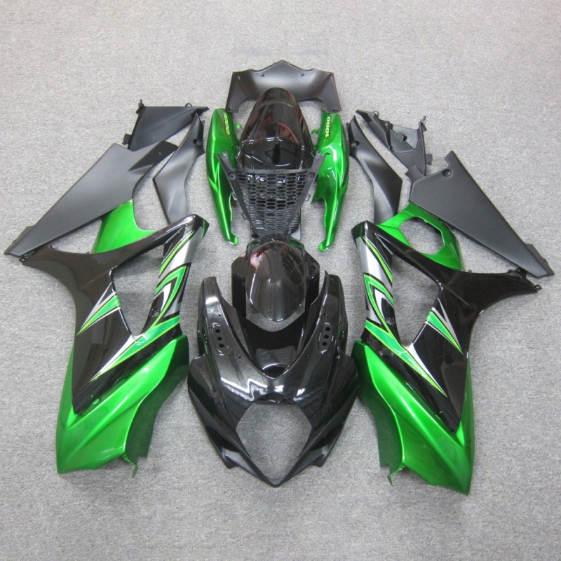 For Suzuki GSXR1000 K7 2007-2008 Fairing Bodywork Kit – High-Quality ABS, Injection Molded, Red Flames, Durable and Customizable