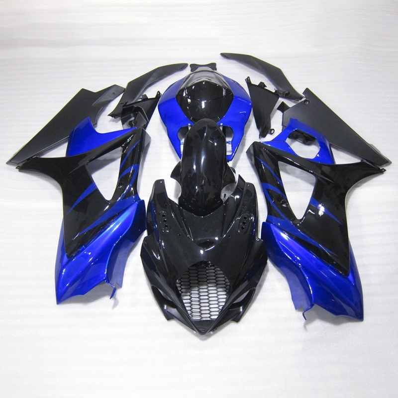 For Suzuki GSXR1000 K7 2007-2008 Fairing Bodywork Kit – High-Quality ABS, Injection Molded, Red Flames, Durable and Customizable