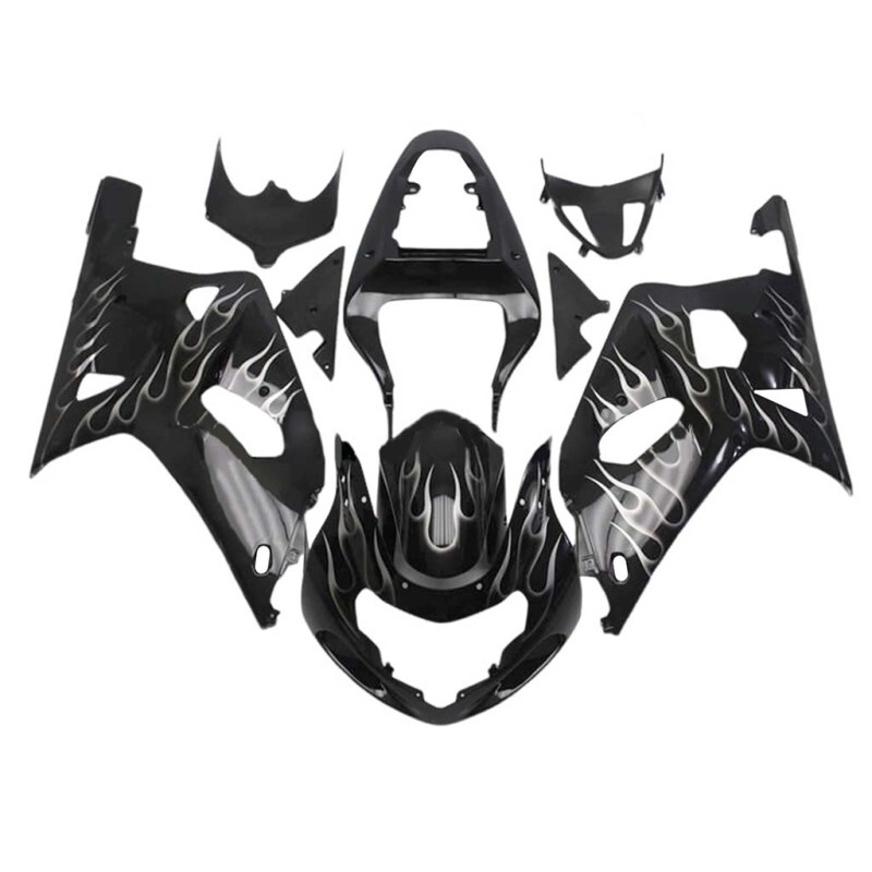 Motorcycle Fairing Kit for Suzuki GSXR600 750 2001-2003 K1, Perfect Fit ABS Plastic Cowl Kit, Replacement Bodywork