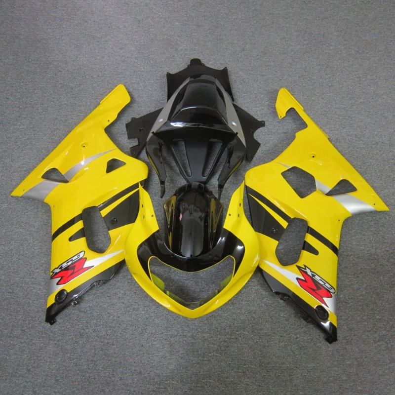 Motorcycle Fairing Set for Suzuki GSXR600 750 2001-2003 K1, Carbon Fiber Style ABS Plastic Body Kit, Perfect Fit