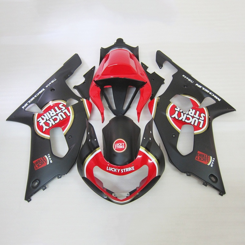 ABS Plastic Fairing Kit for Suzuki GSXR600 750 K1 2001-2003, Aftermarket Replacement with Carbon Fiber Finish Multiple Color Options