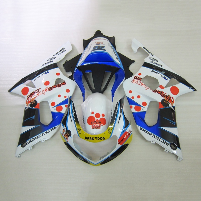 ABS Plastic Fairing Kit for Suzuki GSXR600 750 K1 2001-2003, Aftermarket Replacement with Carbon Fiber Finish Multiple Color Options