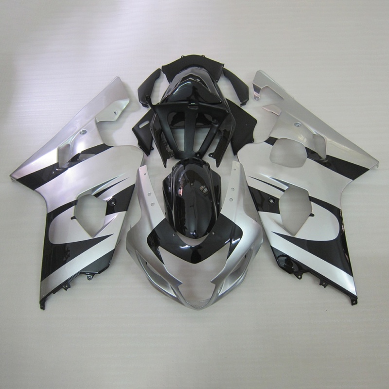 ABS Plastic Fairing Kit for Suzuki GSXR600 750 2004-2005 K4 Red Flames, Aftermarket Injection Molded Body Kit, Multiple Designs