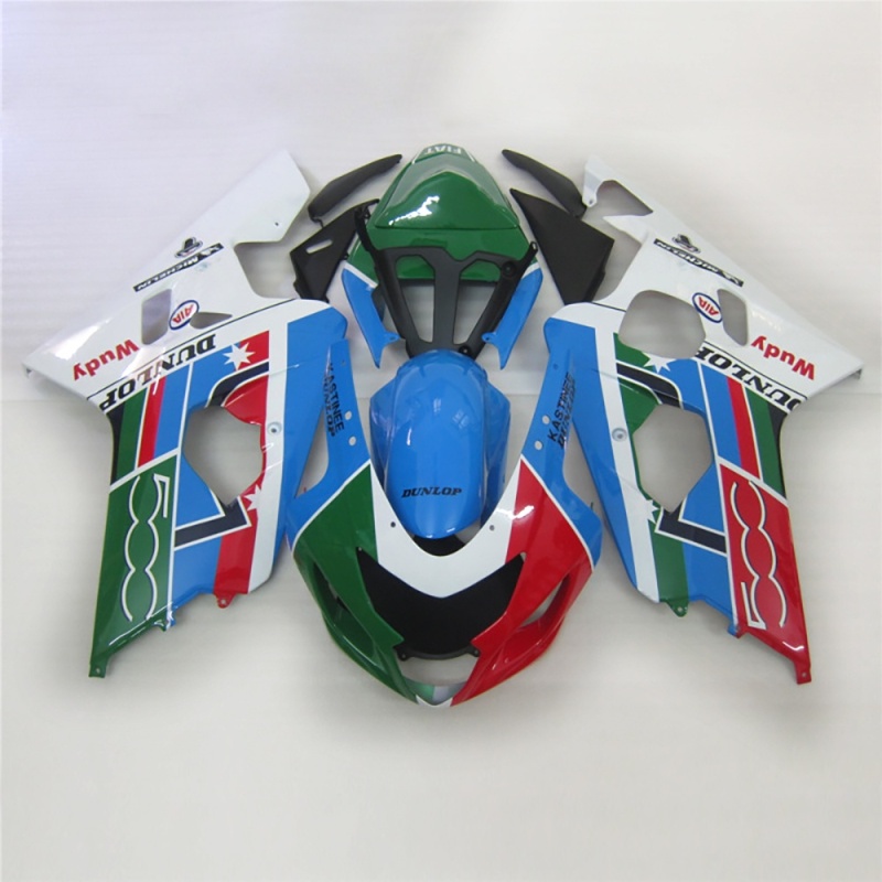 Motorbike Fairings for Suzuki GSXR600 750 2004-2005 K4, ABS Plastic Bodywork, Carbon Fiber Look, High Durability